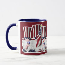 Drei amerikanische Patriotische Gnomes