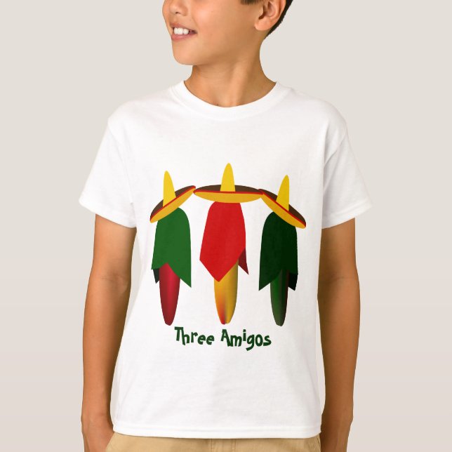 Drei Amigo Hot Paprikaschoten Kinder T - Shirt (Vorderseite)
