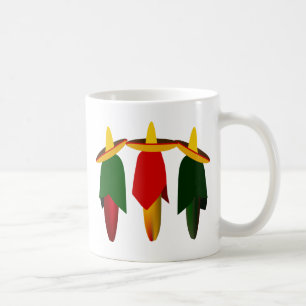Drei Amigo Hot-Paprikaschoten-Tasse Kaffeetasse