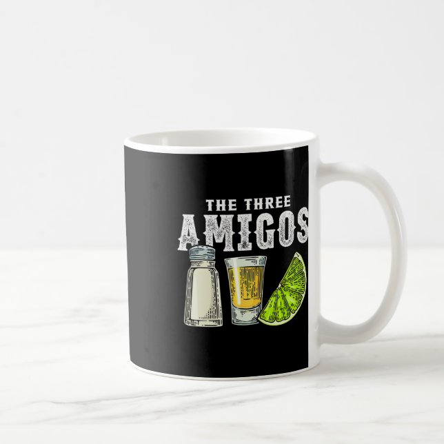 Drei Amigos Limones Salz Tequila Funny Cinco De Kaffeetasse (Rechts)