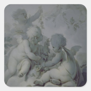 Drei Amoren, c.1775 Quadratischer Aufkleber