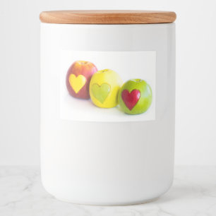 Drei Äpfel Lebensmitteletikett