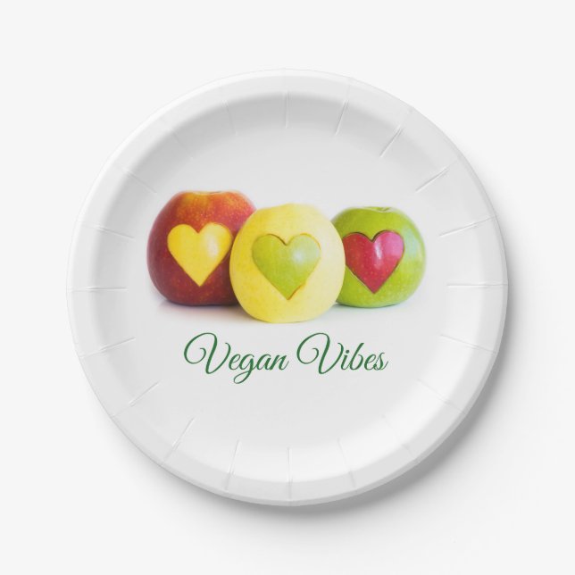 Drei Äpfel Pappteller (Vorderseite)