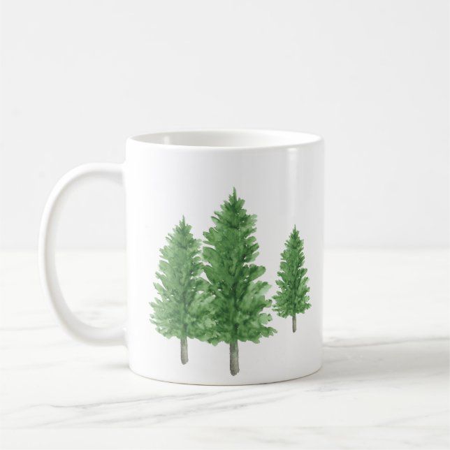 Drei Aquarellkiefern 2 Kaffeetasse (Links)