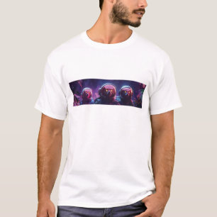 Drei Astro-Lemuren in Weltraumhelmen - Sci-Fi Tier T-Shirt