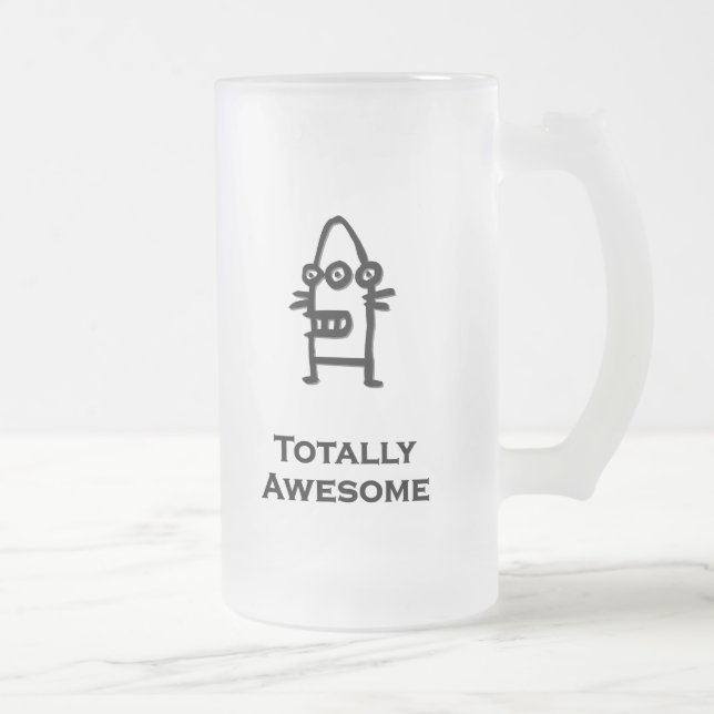 Drei AugeBot total fantastisch Mattglas Bierglas (Rechts)