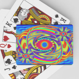 Drei Augen Mandala (Wörter hinzufügen) Spielkarten