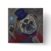 Drei Augen-Mops-Hundemagischer Show-Kunst-Druck