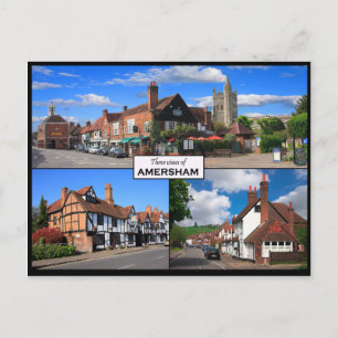 Drei Ausblicke auf die Altstadt von Amersham Postk Postkarte