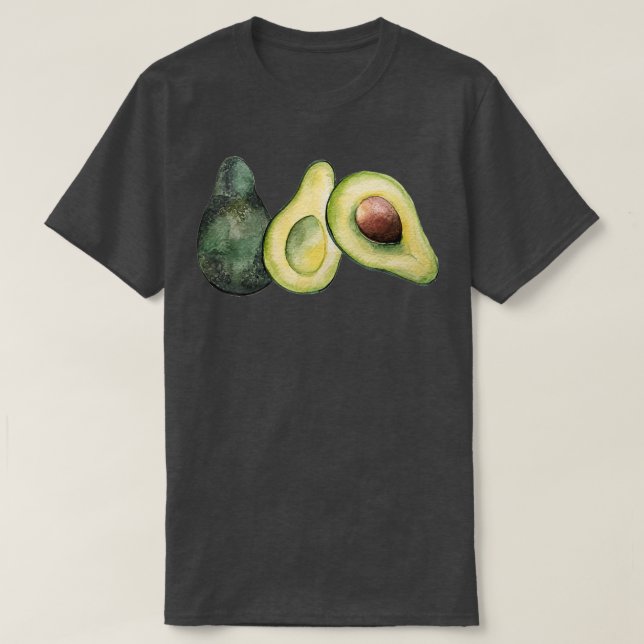 Drei Avocados in Aquarellfarben T-Shirt (Design vorne)