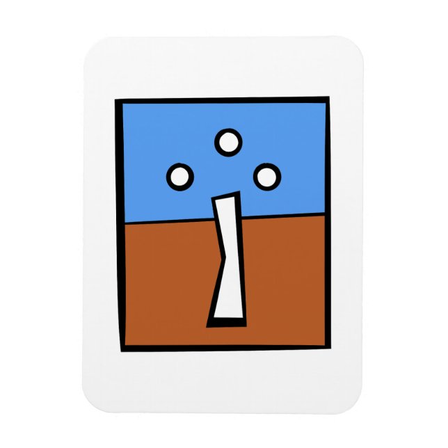 DREI BALLKROSS MAGNET (Vertikal)