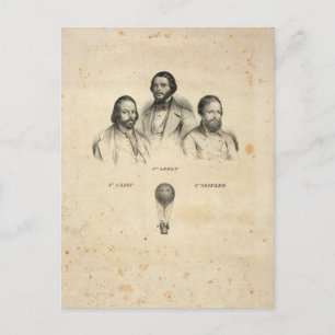 Drei Ballonfahrer Postkarte