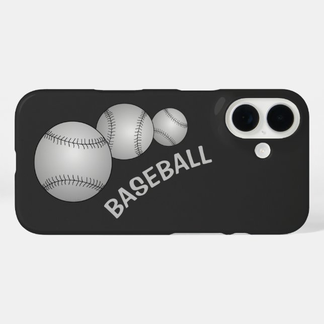 Drei Baseballs iPhone 16 Hülle (Rückseite (Horizontal))
