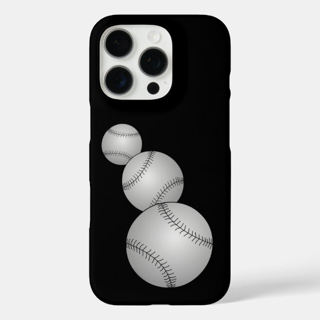 Drei Baseballs iPhone 16 Pro Hülle (Rückseite)