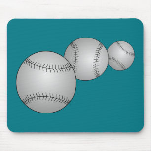 Drei Baseballs Mousepad
