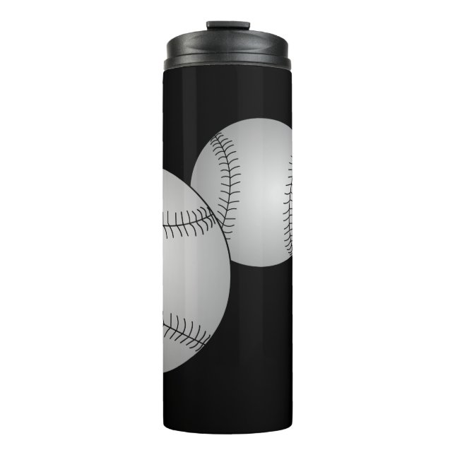 Drei Baseballs Thermosbecher (Vorderseite)