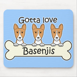 Drei Basenjis Mousepad