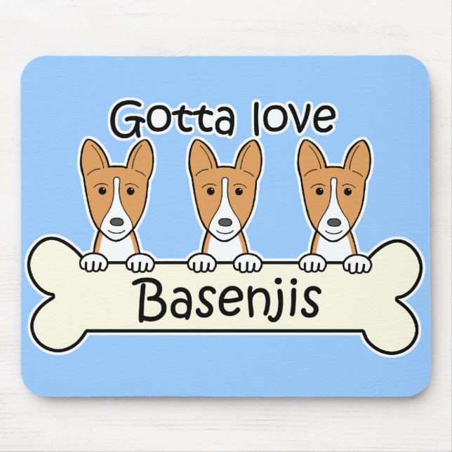 Drei Basenjis Mousepad (Vorne)