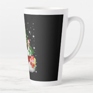 Drei Beagle Weihnachtsmann mit Weihnachtsbaum Milchtasse