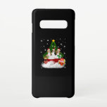 Drei Beagle Weihnachtsmann mit Weihnachtsbaum Samsung Galaxy S10 Hülle<br><div class="desc">Drei Beagle Weihnachtsmann mit Weihnachtsbaum</div>