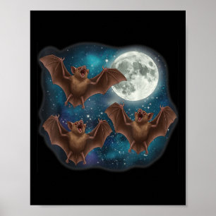 Drei Becken unter Vollmond Funny Cosmic Meme Hallo Poster