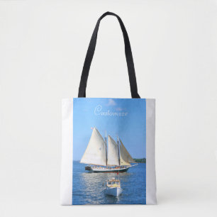 drei bemastetes Schoonersegeln Tasche