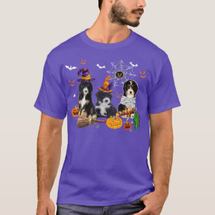 Drei Bernedoodle-Hunde Hexenhamme Beängstigend T-Shirt