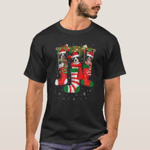 Drei Berner Hund in der Weihnachtssocke T-Shirt