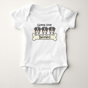 Drei Bernese Gebirgshunde Baby Strampler