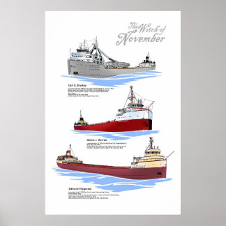 Drei berühmte Schiffswracks Geschichte Poster