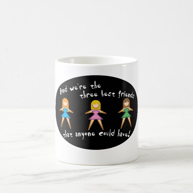 Drei beste Freund-Tassen Verwandlungstasse (Mittel)