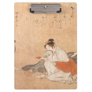 Drei betrunkene Frauen Japanische Kunst Torii Kiyo Klemmbrett