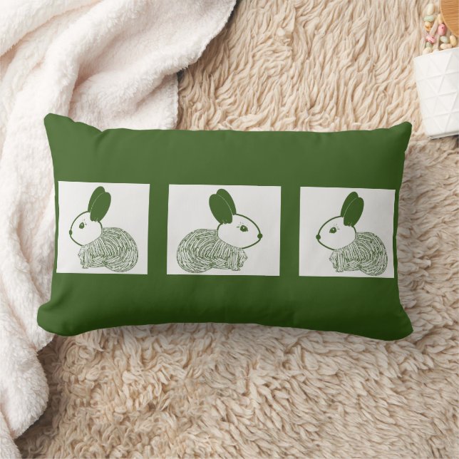 Drei bezaubernde Bunnies Lendenkissen (Decke)
