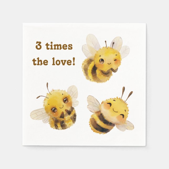 Drei Bienen Napkins Serviette (Vorderseite)
