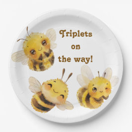 Drei Bienenpapier-Teller Pappteller