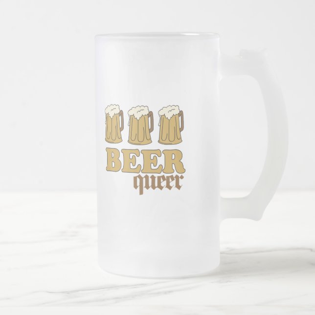 Drei Bier quees (2) Mattglas Bierglas (Rechts)