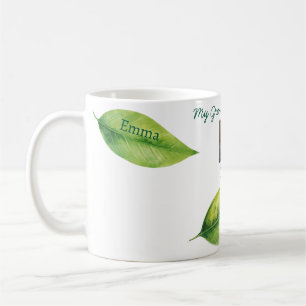 Drei Blätter Kaffeetasse