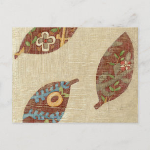 Drei Blätter zum Hintergrund von Texturtexturen Postkarte