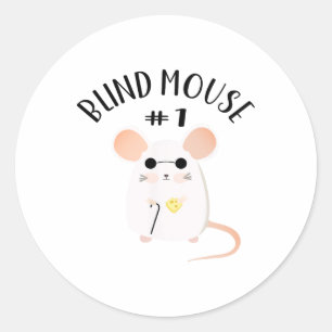 Drei Blinde Mäuse - Halloween-Matching-Gruppe Runder Aufkleber