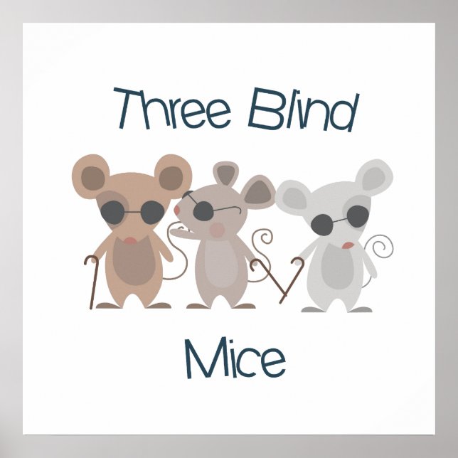 Drei Blinde Mäuse Poster (Vorne)