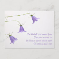 Drei Bluebells Foto mit einem Gedicht