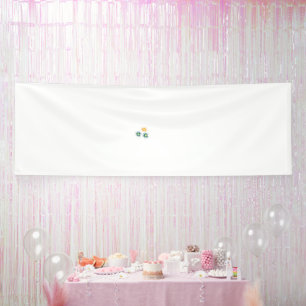 drei Blume mit grünen und orangefarbenen Blättern Banner