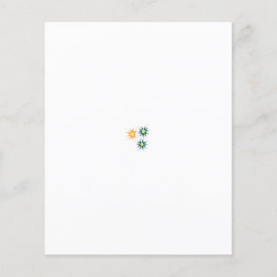 drei Blume mit grünen und orangefarbenen Blättern Flyer