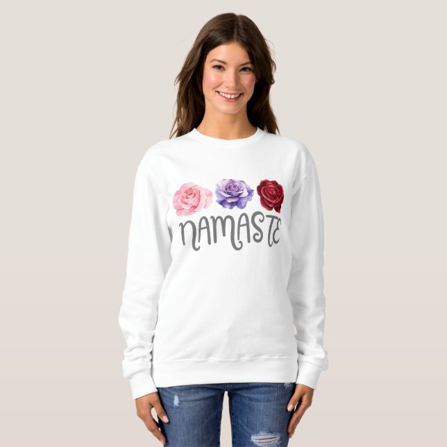 Drei Blume Namaste Sweatshirt (Vorne ganz)