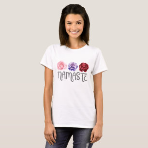 Drei Blume Namaste T-Shirt