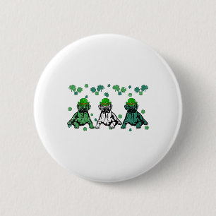Drei Boxer-Hunde Liebhaber Irischer Hund Kleeblatt Button