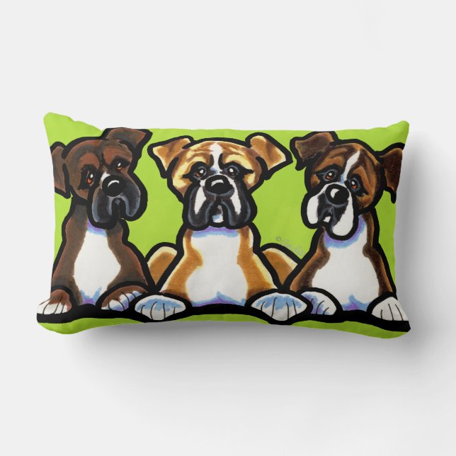 Drei Boxer Lendenkissen (Vorderseite)