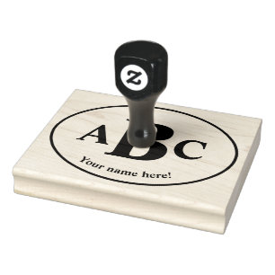 Drei-Buchstaben-Logo Gummistempel