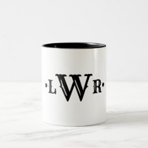 Drei Buchstaben Monogramm Custom EleganBlack & Whi