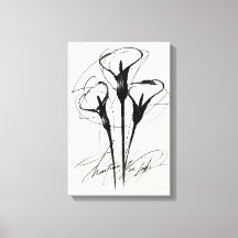 Drei Callas in einer Reihe | Minimaler botanischer